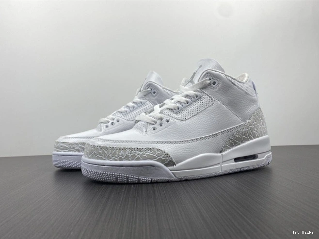 1st Kicks Shoes 429487- 'Triple Jordan GoodFit Air 3 PS White' Retro 952 1201